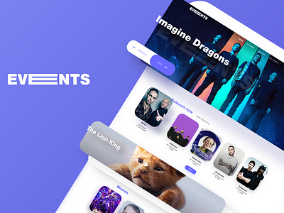 Events - web page adobe xd design ui website xd
