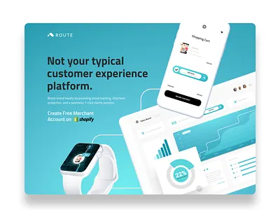 Route Splash Page app blue brand branding landing landing page splash splash page tracking web