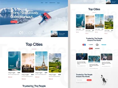 Skiing | Winter Sports Websites Design 10 20 2019 best website city luova raihan skiing snow sports top travel web design winter