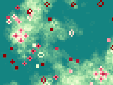 Conway's Game of Paint: May Flowers abstract automata css generative art