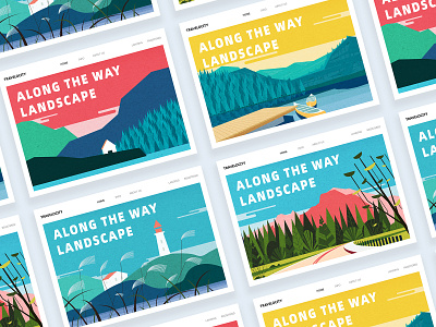 Landscape banner banner landscape 插图 森林 设计