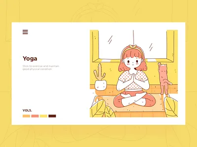 Day5-Yoga doodle girl illustration sport yoga