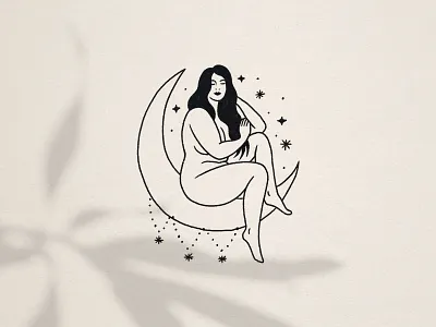 Goddess Within Boudoir boudoir celestial curvy empowerment feminine goddess hand drawn illustration moon sexuality stars witchy woman women