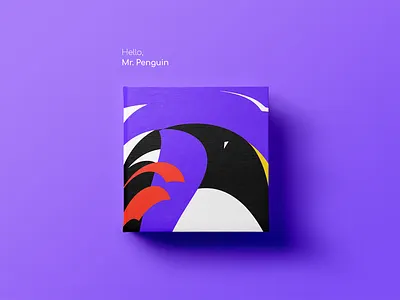 Mr. Penguin vector illustration abstract art direction book childrens book childrens book illustration cover creative direction geometric geometry icon illustration kids minimalism mister penguin print publishing purple shapes vector