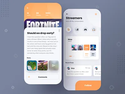 Video Game Message Board App app branding design forum icon interaction message board mobile sketch streaming ui ux vector video games web