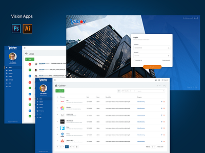Vision App app chat chat app design flat icon illustration landing logo skecth ui ux vector web website