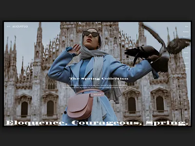 Augustuo Fashion Homepage adobe xd clean fashion interface minimal photography type typography ui ux web web design website