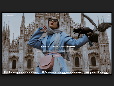 Augustuo Fashion Homepage adobe xd clean fashion interface minimal photography type typography ui ux web web design website