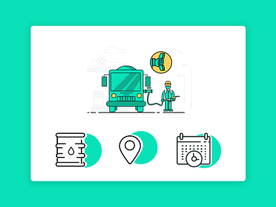 icon date iicon illustration man petrol phone