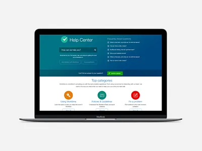 Worktime Help center page app branding design help center helpcenter helpdesk icon landing ui ux web website