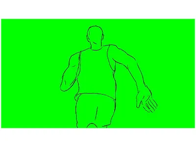 Marathon Runner Running Rear Drawing 2D Animation 2d animation animation back gait jog jogging locomotion long distance race male man marathon race rear road race run runner running sport sportsman sprint