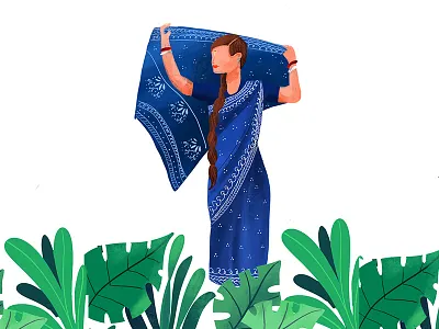 Hand block print blockprint botanical cotton fashionillustration