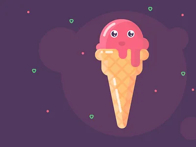 Ice cream Illustration adobe xd adobeillustator adobexdautoanimate animation sign in app branding design flat design icon illustration illustrations ios app design logo mobile ui design online food photoshop top 5 ui design ui ui design vector