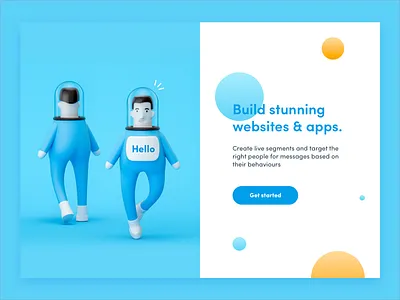 Page concept 3d design illustration ui ux web