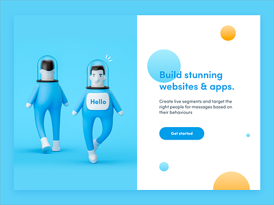 Page concept 3d design illustration ui ux web