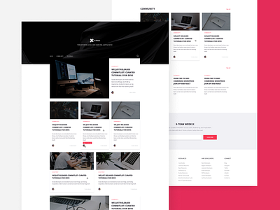X Team Blog blog design grid landing ui ux web xteam