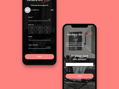 ⚡️Get a housing valuation quickly and accurate app branding concept app dark theme design forms housing interior living coral logo luxury design minimal productdesigner real estate typography ui uiuxdesigner ux web
