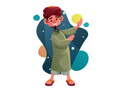 Moslem Man arab arabian illustration islam muslim night night club ramadhan star vector