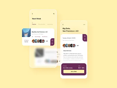 Meetup Concept app appdesign application application design colour concept mobile mobiledesign ui uidesign ux