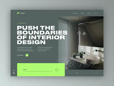 Interior design landing page concept clean concept daily design landing page print prompt sketch ui ux