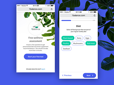 1balance sign up ayurveda balance forms health health app health care healthcare onboarding questionnaire survey wellness