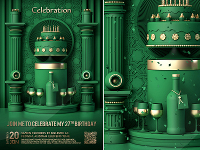 Birthday Celebration Flyer anniversary bash birthday birthday party celebration club event flyer invitation luxury party poster template vip vop lounge