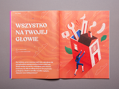Illustration for Charaktery magazine design graphic illustration isometric magazine print psychology vector woman