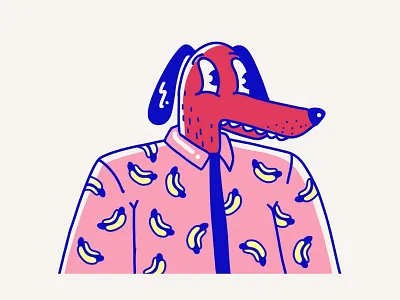 Dawg character design dog hotdog illustration ipad procreate