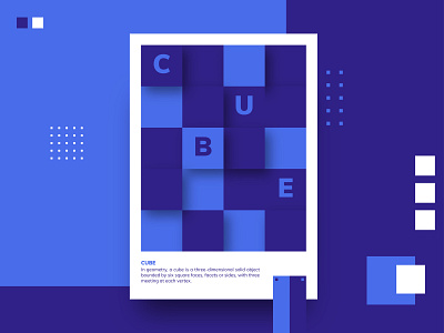 Cube Poster cube illustration poster poster design square