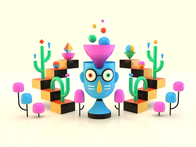 Trophy 3d cinema4d illustration ui ux