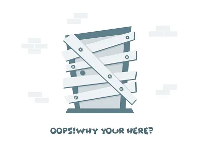 404page 404 design door drawing illustration not found ui web website