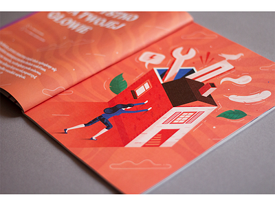 Illustration for Charaktery magazine design graphic illustration isometric psychology vector woman