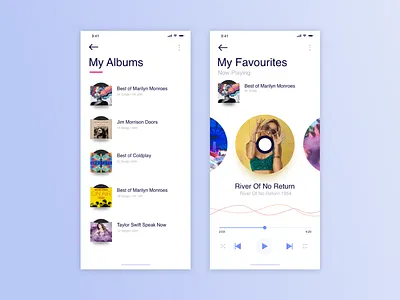 Music Playing Interface Exercise music ui design