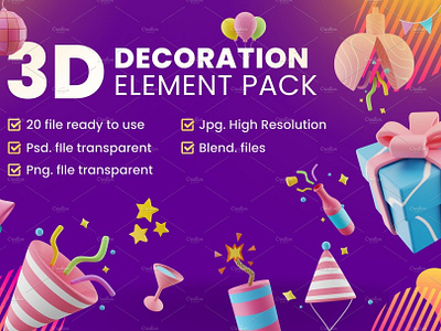 Decoration 3D Element Pack