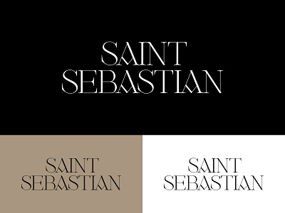 Saint Sebastian Wordmark brand branding display display type font illustrator logo type typography vector wordmark