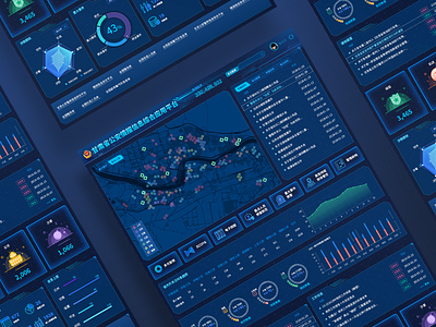 Early Warning Platform DARK design ps ui