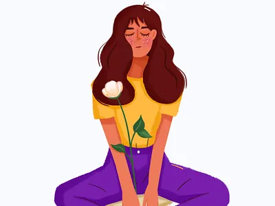 routine3 flower girl illustration