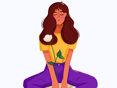 routine3 flower girl illustration