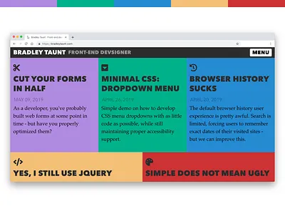 Personal Site - Minor Update blog css flexbox html jekyll minimal personal portfolio ui web website