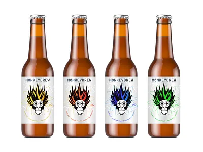 ForFun_Beer animal illustration beer beer label design illustration layout monkey packagedesign packaging packaging design packagingdesign