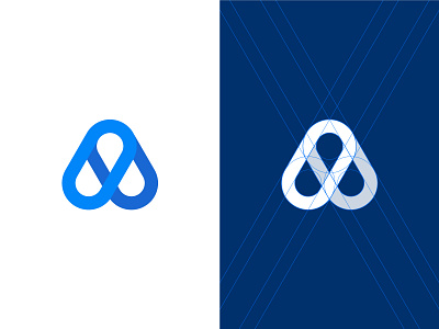 A monogram a branding fintech flat geometric letter logo minimal minimalistic startup