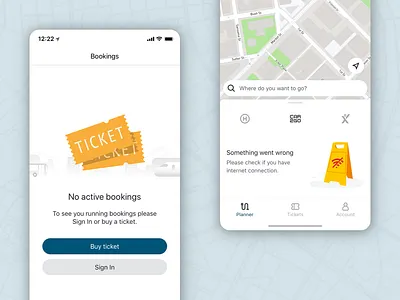 Empty States app bottom sheet empty state map reac now