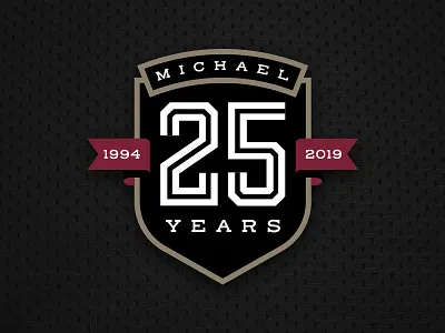 Happy Birthday to Me 25 anniversary banner birthday crest logo michael ribbon
