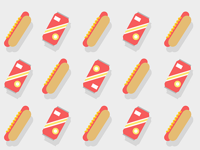 Patten Hot Dog and Beer beer coke diseño españa hot dog iconos illustration illustrator cc ilustración plano soda vector vectores venezuela
