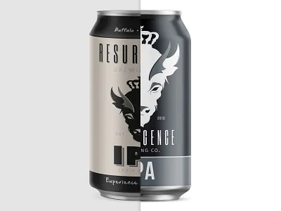 Resurgence IPA (Before & After) beer before and after bold buffalo buffalo ny can classy clean fresh friday ipa packaging