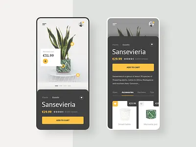 #1.1 Photo & Design android app application buy dark ecommerce flat flower furniture iphone mobile phone plant plants product shop slider store ui ux