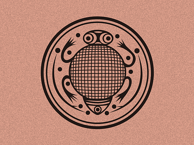 Pottery Pattern Wealth Frog icon logo 中国风 古典图案 彩陶