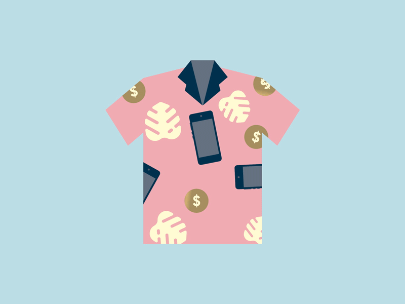 Business travel animation beach business gif hawaii holidays illustration money plane travel work