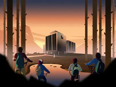 Hawkins 2d branding character hawkins illustration illustrator laboratory stranger things vector