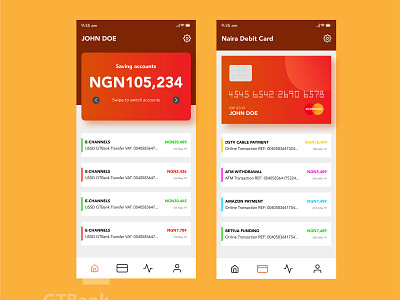 GTbank App Rebranding 2 adobe ilustrator adobe photoshop app bank app branding design login ui logo ui ui deisgn vector